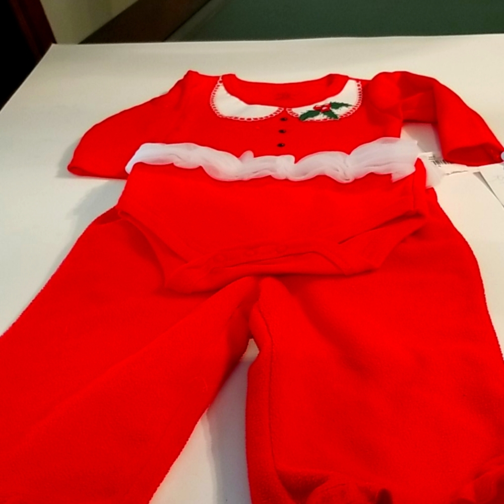 Little Treasure Christmas Santa Outfit Size 0-3 Months New